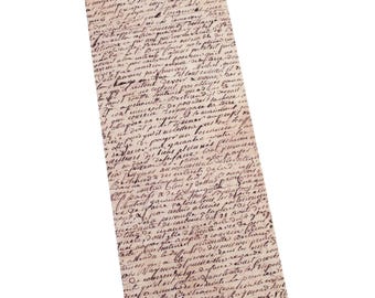 Aged Document Washi Tape *SHOP EXCLUSIVE* Retro French Script Text by Wintertime Crafts for Scrapbooking, Journaling, With Liner