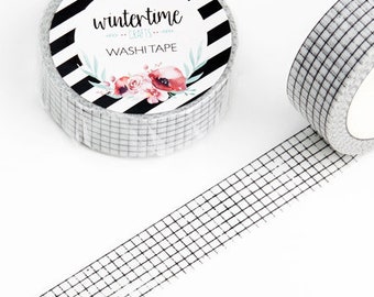 Washi Tape *SHOP EXCLUSIVE* Masking Tape with Distressed Grid by Wintertime Crafts for Scrapbooking, Journaling, Notebook