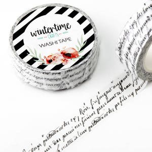 Washi Tape *SHOP EXCLUSIVE* Masking Tape with Vintage Handwriting by Wintertime Crafts for Scrapbooking, Journaling, Gift Wrapping