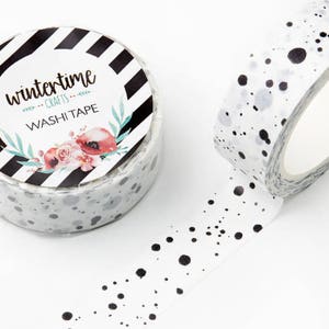 Washi Tape *SHOP EXCLUSIVE* Masking Tape with Ink Splatter by Wintertime Crafts for Scrapbooking, Journaling, Gift Wrapping