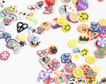 Destash Sale: Bag of 3D Polymer Clay Fimo Slices For Crafts, Shakers, Decorating, 17 Grams