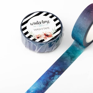 Washi Tape *SHOP EXCLUSIVE* Masking Tape with Starry Midnight Sky by Wintertime Crafts for Scrapbooking, Journaling, Gift Wrapping