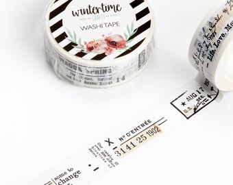 Washi Tape *SHOP EXCLUSIVE* Collages Masking Tape by Wintertime Crafts for Scrapbooking, Journaling - Vintage Decorative Elements