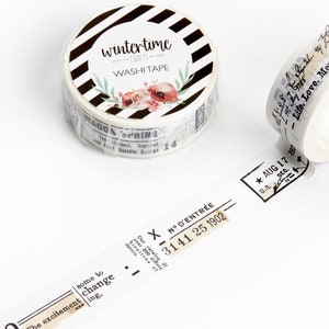 Washi Tape *SHOP EXCLUSIVE* Collages Masking Tape by Wintertime Crafts for Scrapbooking, Journaling - Vintage Decorative Elements