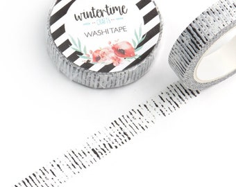 Textured Lines Washi Tape *SHOP EXCLUSIVE* Distressed Ink Pattern Tape by Wintertime Crafts for Junk Journals, Scrapbooking, Mixed Media
