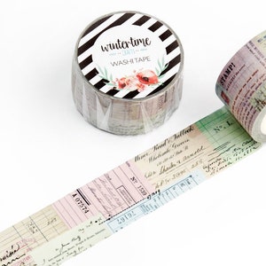 Washi Tape *SHOP EXCLUSIVE* Pastel Pages Masking Tape by Wintertime Crafts for Scrapbooking, Journaling, Notebooks - Decorative Collage Tape