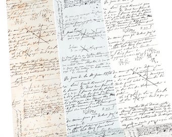 French Ledger Washi Tape *SHOP EXCLUSIVE* Retro Handwritten Document, Tape with Liner by Wintertime Crafts for Journaling, Notebook