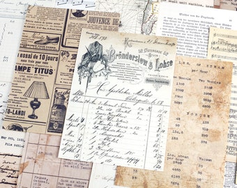 Paper Material Packs, Vintage Style Reproduction Prints *SHOP EXCLUSIVE* for Junk Journals, Mixed Media, Notebooks, Ephemera, Retro Designs