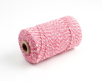 Destash Sale: Roll of Pink Baker's Twine for Paper Crafts, Scrapbooking, Journals, Gift Wrapping
