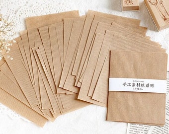 Onion Skin Paper Pack by MO•Card - 30 Small Brown Paper Sheets for Junk Journals, Notebooks, Crafts, Scrapbooking, Embellishment, Journaling