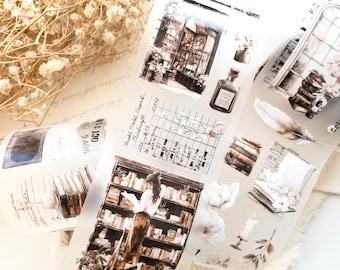 The Cosy Chapter Pre-Cut PET Tape from Crea With Gaby, Transparent Stickers for Planners