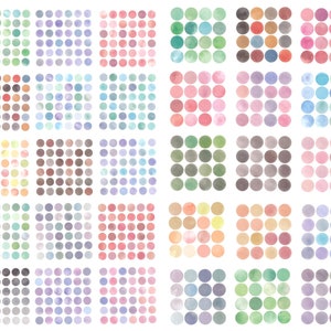 1300 Washi Dot Stickers, Watercolor 2 Sizes Washi Circles, Translucent Round Dot Sticker for Crafts, Scrapbooking, Journals, Planner image 7