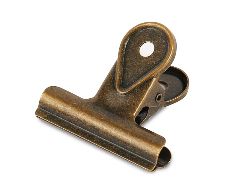 Clips de papel de bronce vintage conjunto de 2 medio 40mm Etsy