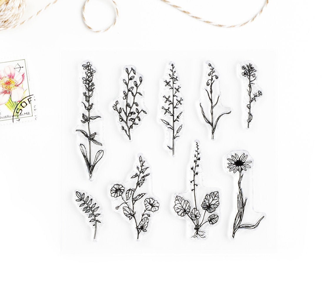 Clear Stamps - Vintage Plants and Flowers *SHOP EXCLUSIVE* for Paper …