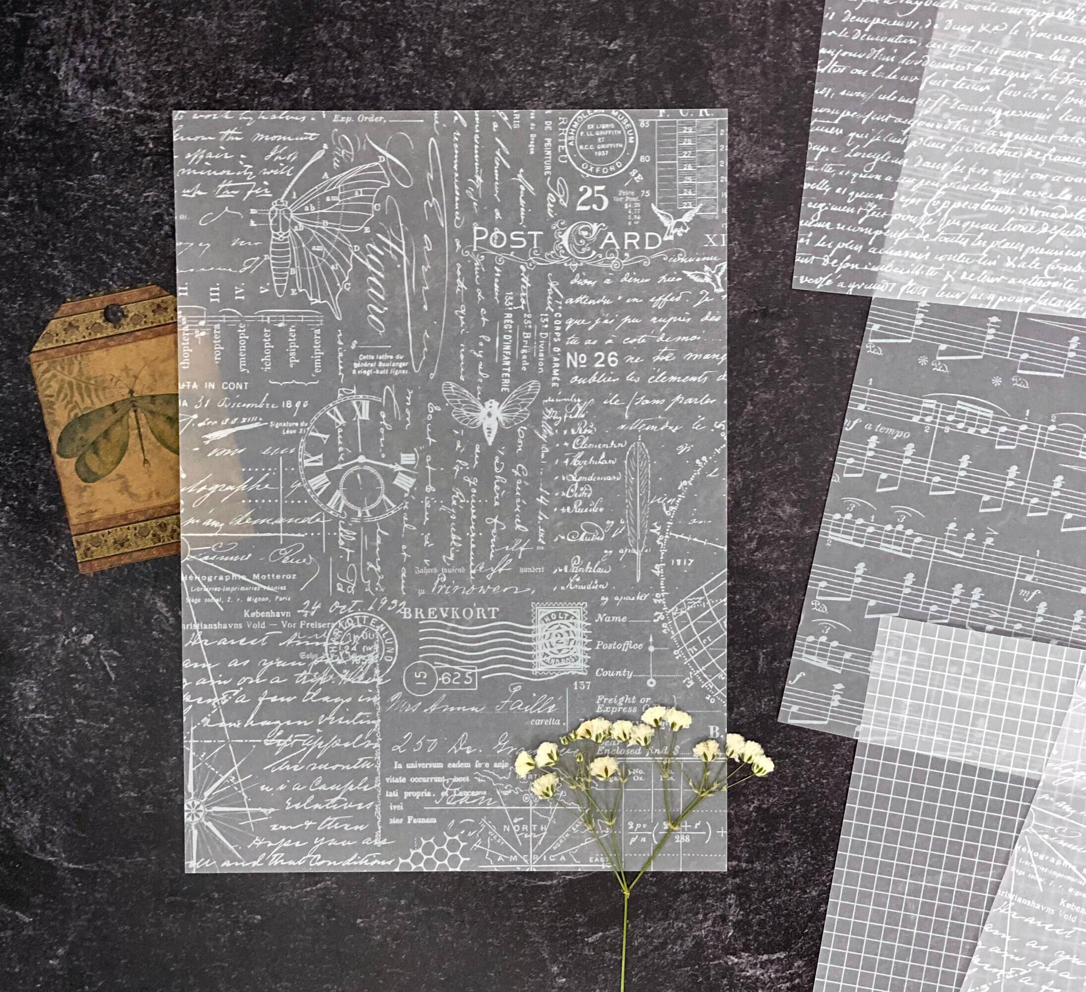 Paper Printed Vellum Sheets Vellum Paper Vellum Paper Grunge Vellum 