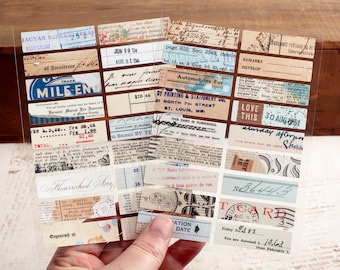 Junk Journal Collage Snippets Sticker Set, 2 Sheets A6 *SHOP EXCLUSIVE*, Handmade Stickers, Matte Kiss-Cut for Journaling