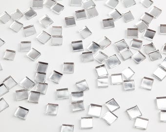 Destash Sale: 90 Mirror Glass Mosaics for Arts and Crafts, 1 CM Square Pieces