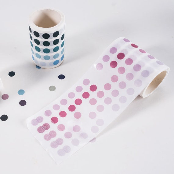 Circle Dots Washi Tape, Neutral Dots Washi, Dot Washi, Scrapbooking, Diary,  Paper Stickers, Washi Masking Tape, Card Making Crafts 