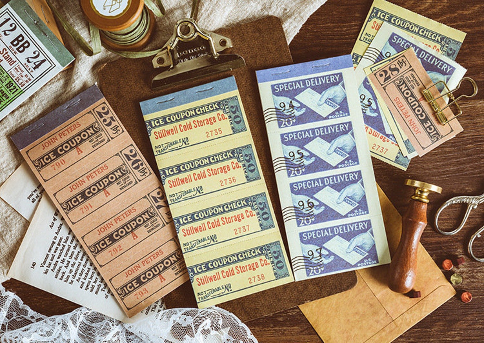 Vintage Style Coupon and Ticket Books Reproduction Vintage Etsy