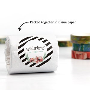 5 slim washi tapes from Wintertime Crafts packed in tissue paper.