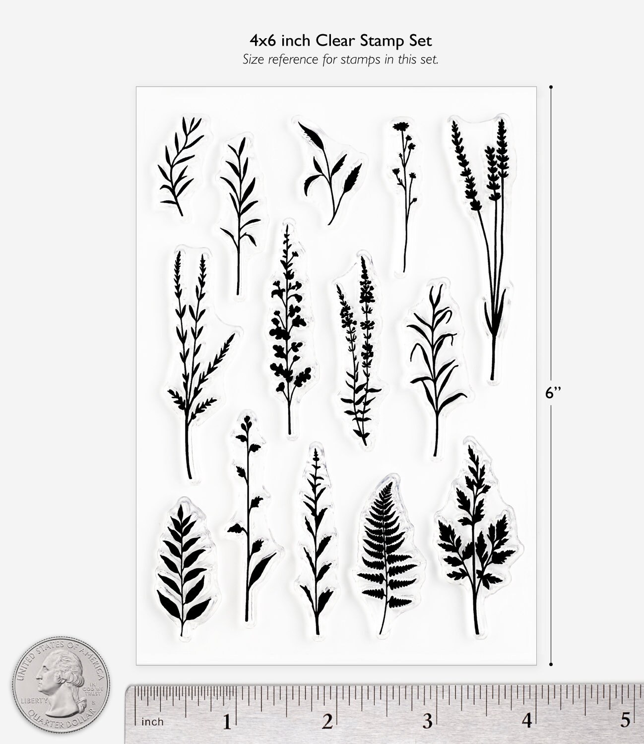 Plant Silhouettes Clear Stamp Set - Botanical Floral Drawings *SHOP ...