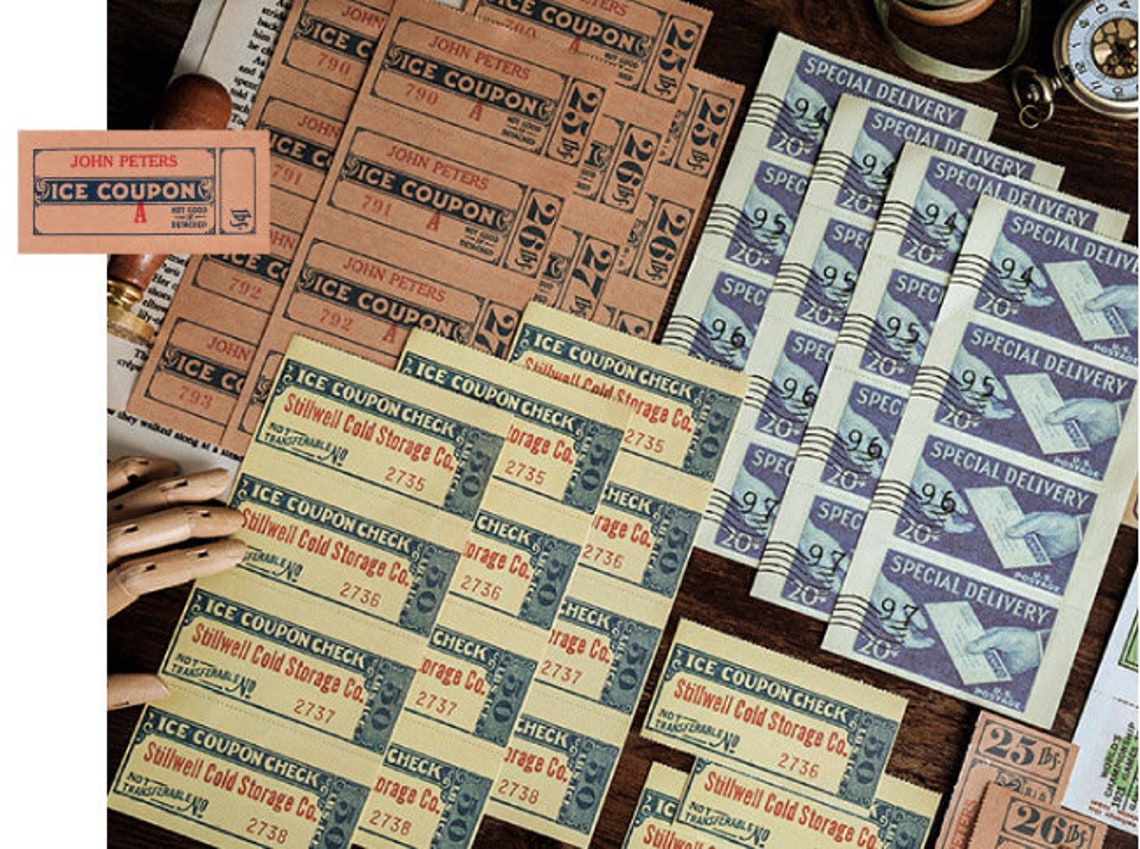 Vintage Style Coupon and Ticket Books Reproduction Vintage Etsy