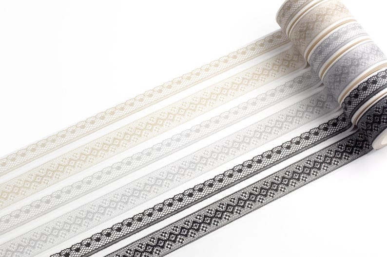 Black Lace Washi Tapes *SHOP EXCLUSIVE* Masking Tape With Elegant ...