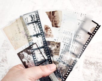 PET Tape Value Sampler Pack *SHOP EXCLUSIVE* Strips of Vintage Style Transparent Tape by Wintertime Crafts for Notebooks