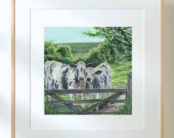 Cow Painting Physical Print Original Art