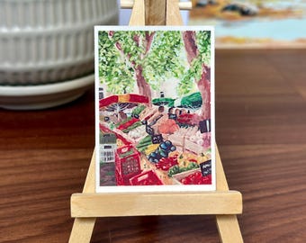 Farmers Market Gouache Art Sticker White