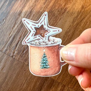 Hot Chocolate Mug Art Sticker