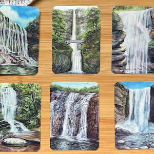Watervalstickerset aquarelkunst