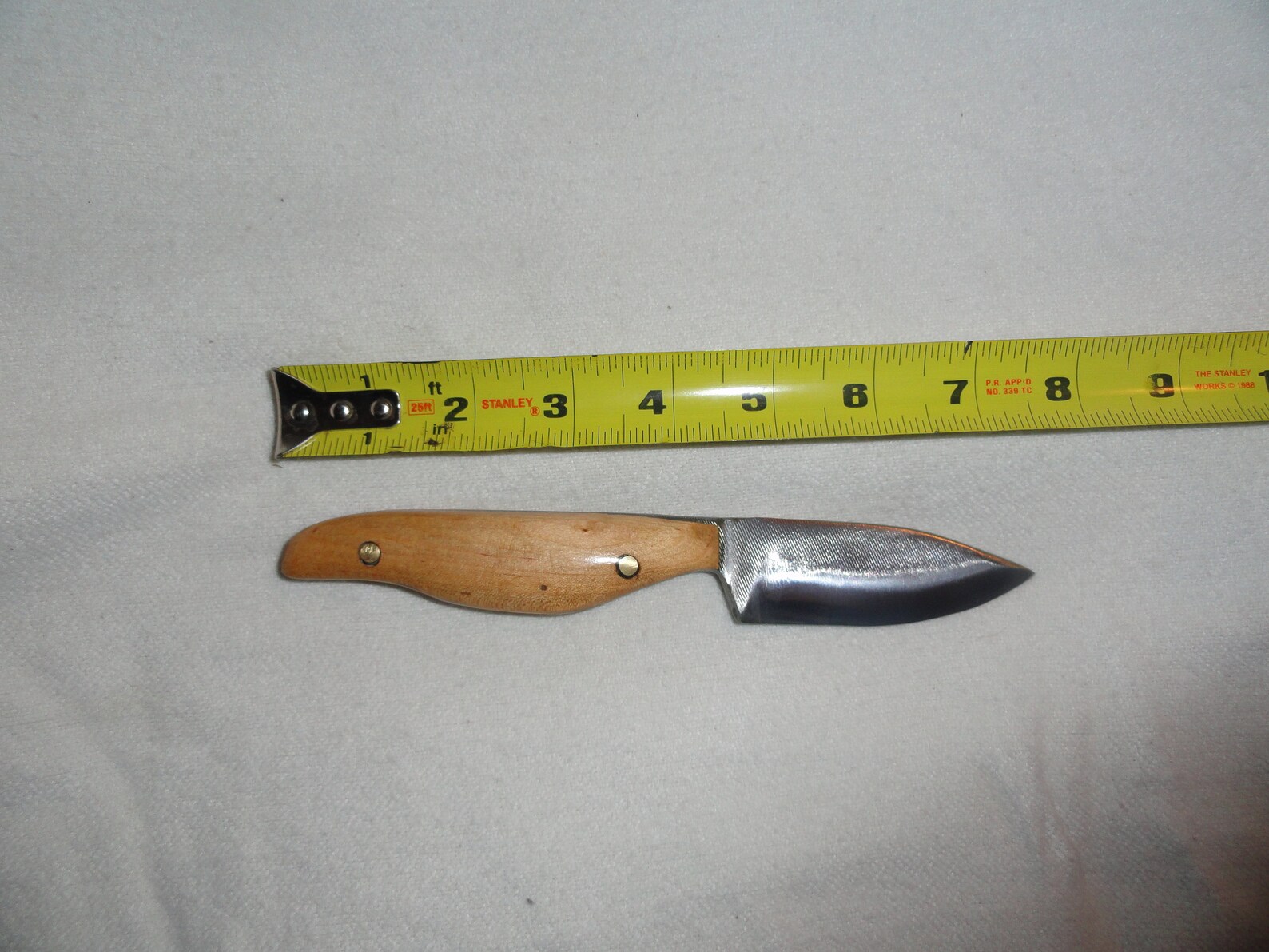 Hand made file knifecherry handle scaleswith leather sheath Etsy