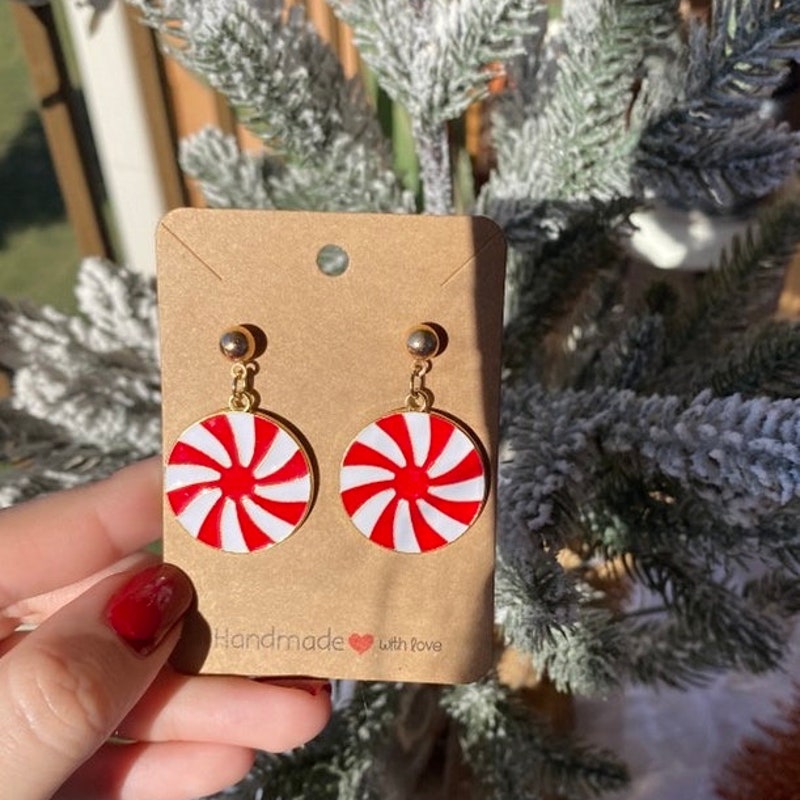 Pink Peppermint Earrings