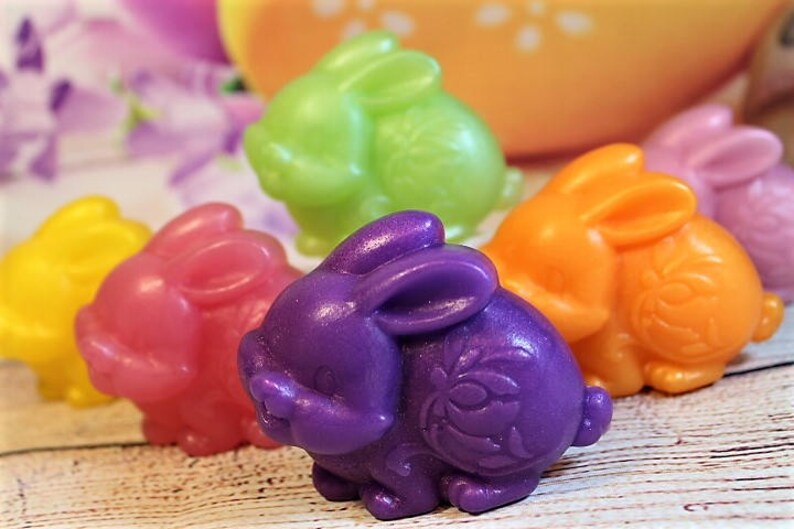 Easter Bunny Soap Favors 5 5 Bunny Soaps Easter Soaps Etsy