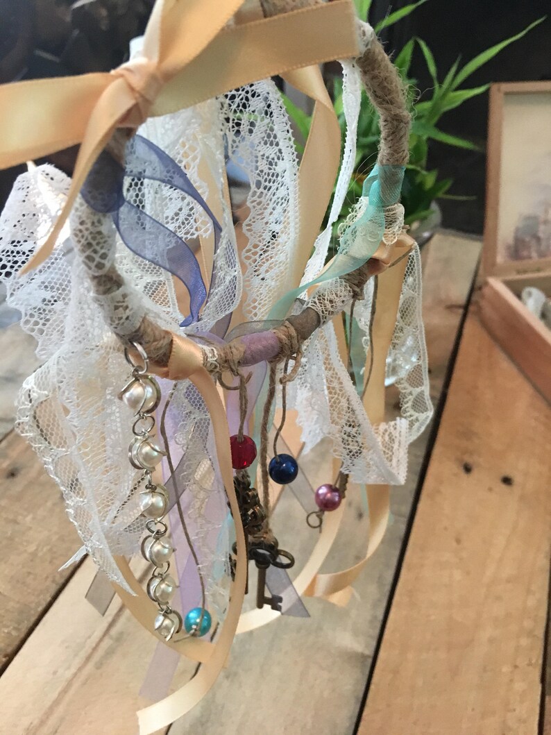Ribbon and lace dream catcher Etsy