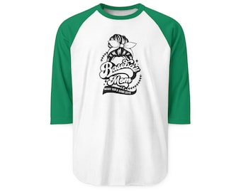 Baseball Mama Life Three-Quarter Sleeve Raglan Shirt, Personalizable, Baseball Mama Raglan Shirt, Baseball Shirt