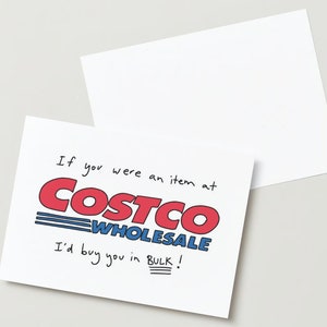 Costco Obsessed Customers | Cute Card | Illustration | Funny Stationary | Girlfriend Card | Boyfriend Card | Anniversary Card image 4