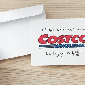 Costco Obsessed Customers | Cute Card | Illustration | Funny Stationary | Girlfriend Card | Boyfriend Card | Anniversary Card image 5