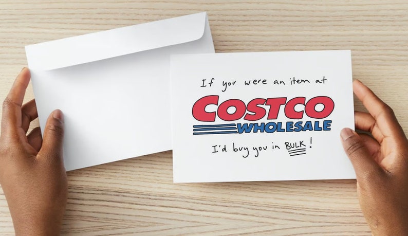 Costco Obsessed Customers | Cute Card | Illustration | Funny Stationary | Girlfriend Card | Boyfriend Card | Anniversary Card image 5