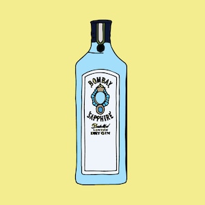 Individuelle Alkohol Illustration - Lieblings Likör handgezeichnete Illustration - Barwagen Kunst - Wein - Cocktail - Getränke - Kunstwerk - Druck