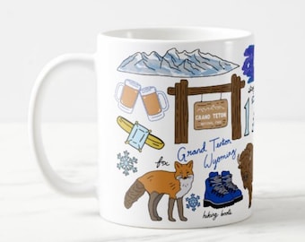 Custom City / Town / Country Digital Illustration - Starbucks Mug Design | Downloadable Custom Art, best friend gift, gifts for her
