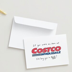 Costco Obsessed Customers | Cute Card | Illustration | Funny Stationary | Girlfriend Card | Boyfriend Card | Anniversary Card image 2
