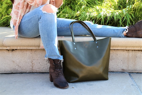 SALE Broadway Shopper Bag brown Italian Leather Womens Handbag
