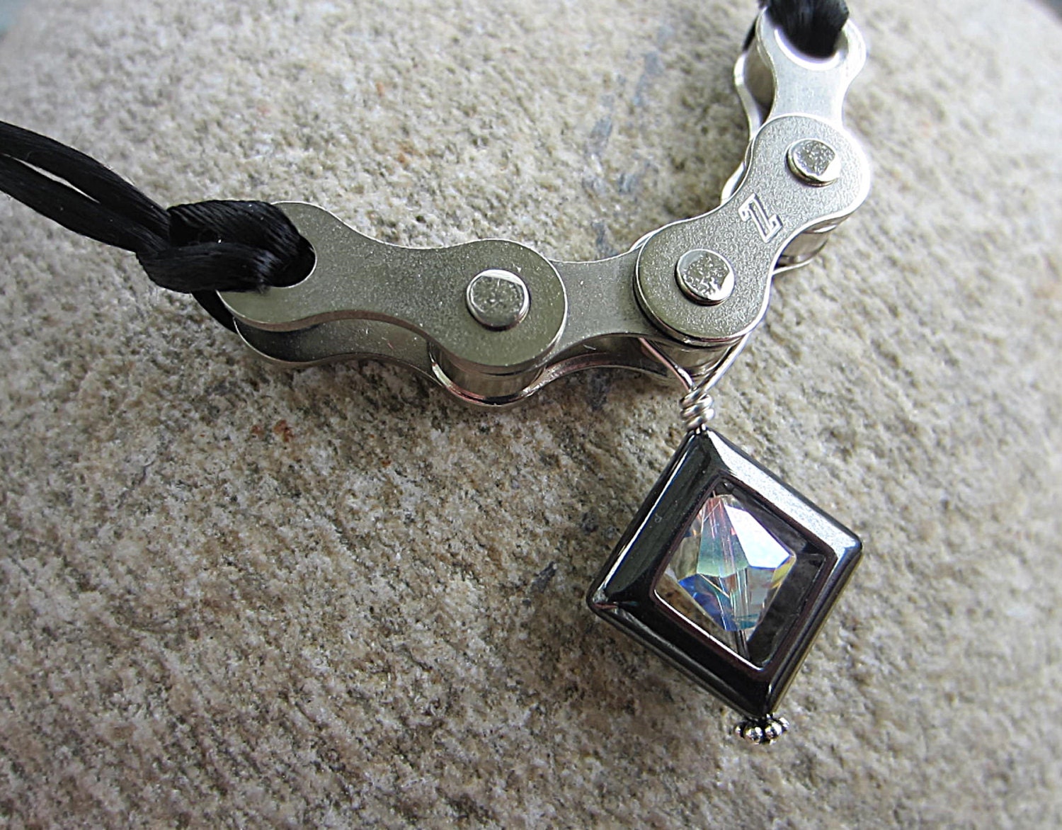 Bike chain jewelry bike chain necklace Biker chick jewelry Etsy