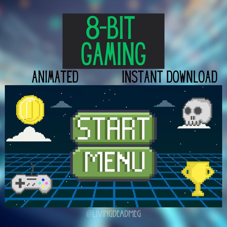 8-bit Gaming Animated Stream Screens | Twitch Overlays | Old School ...