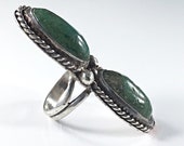 Native American Vintage Turquoise Ring Size 5.75 Handmade Multi Stone Gemstone Ring Natural Stone Statement Ring Southwestern Boho Jewelry