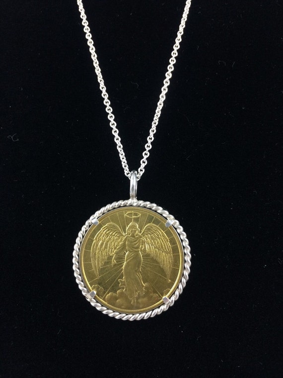 angel coin necklace