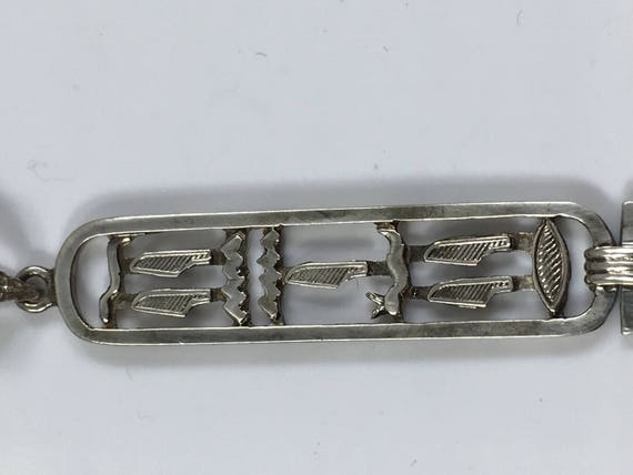 Silver Cartouche Pendant Vintage Egyptian Pendant… - image 6