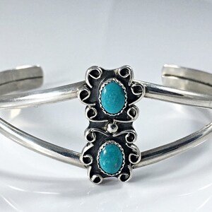 Turquoise Bracelet Silver Size Medium Vintage Turquoise Cuff Bracelet Sterling Silver Turquoise Bracelet Boho Jewelry Gemstone Bracelet
